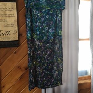 Mini skirt with a maxi lace over lay